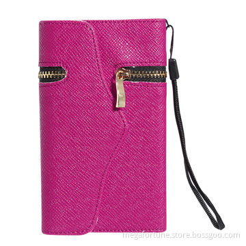 Flower Pattern Leather Case with zipper and Card Slot for Samsung Galaxy S4, OEM/ODM are Welcomed